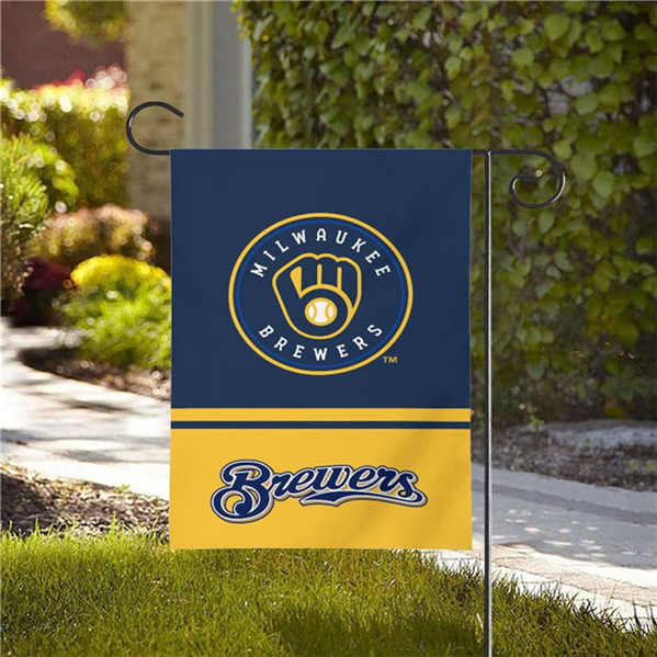 Milwaukee Brewers Double-Sided Garden Flag 001 (Pls check description for details)